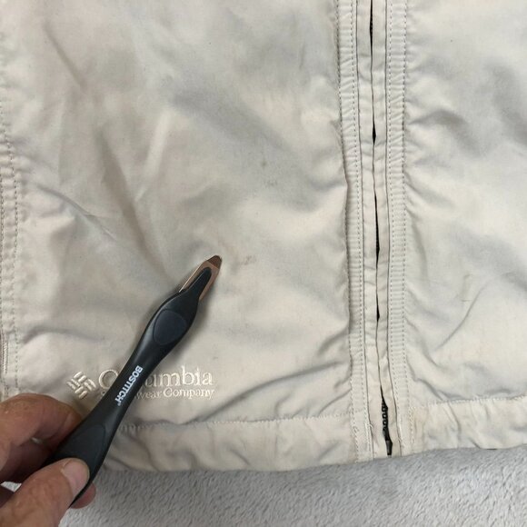 Columbia Sportswear Womens Athletic Jacket Medium Beige Full Zip Outdoors Pocket - Picture 12 of 15